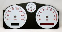 Pontiac Solstice 140mph White High Vis Gauge Face